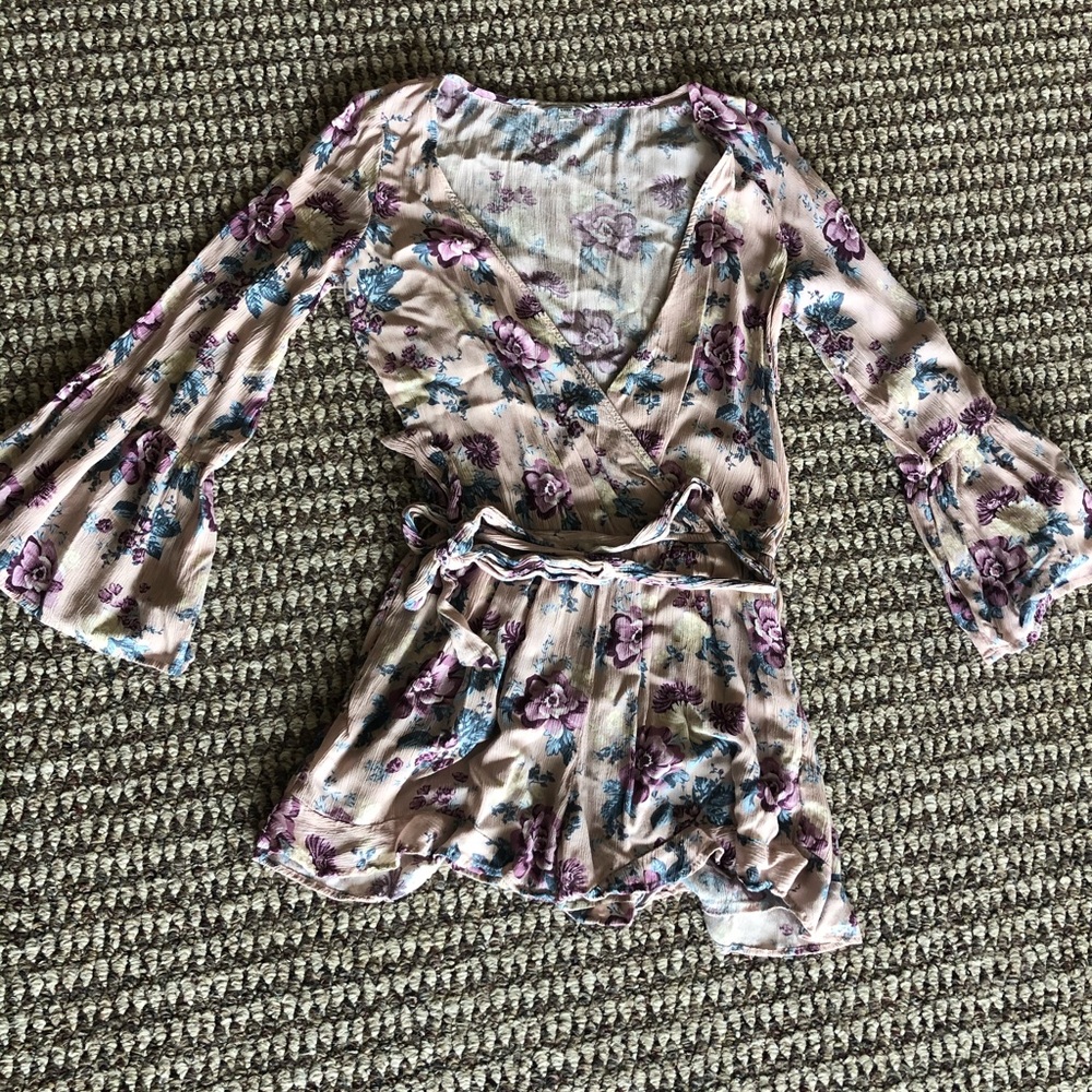 American Eagle floral romper